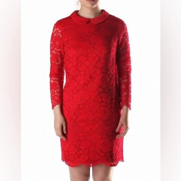 chinese dress ladies Scallop Hem Lavender Lace Dress main image 1